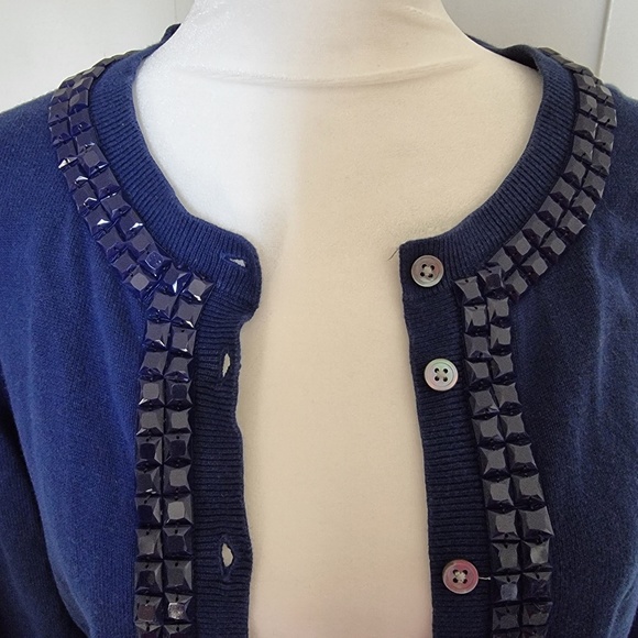 Banana Republic Cardigan Sweater | Blue | Size S| Cotton 100% | - Picture 5 of 6